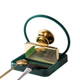 Suport Pliabil, Vivimall, pentru Capace, Linguri, Multifunctional, Plasare pe Blatul de Bucatarie, 18.9x16.2x2.6 cm, Verde - vivimall.ro