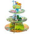 Suport Etajat pentru Prajituri, Vivimall, cu Tematica Dinozauri, 3 Nivele, Model 1, 38x34x1 cm, Multicolor - vivimall.ro