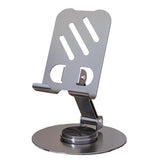 Suport rotativ pentru telefon, Flippy, Complet Metalic, Pliabil, Design Modern pentru Desktop, Multifunctional, Compatibil cu Tableta, 10.5 x 9 x 9 cm, 80 g, Gri - vivimall.ro