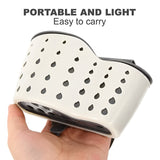 Suport Scurgere pentru Burete si Laveta de Vase Bucatarie, Vivimall, Bej, Curea Reglabila, Plastic Flexibil, 15x 5x 20cm - vivimall.ro