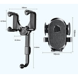 Suport Telefon Auto, Vivimall, Pentru Oglinda Retrovizoare, din ABS, Reglabil 360°, Negru - vivimall.ro