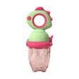Suzeta pentru Fructe, Vivimall, pentru Bebelusi, din Silicon Alimentar, +4 Luni, 2 mm Grosime Gauri Tetina, 12.4 x 5.1 x 4.7 cm, Verde/Fucsia - vivimall.ro
