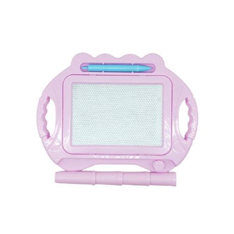 Tabla Magnetica Pentru Desen Pix, Forma Dreptunghi, Dimensiuni 23X17 Cm, Dezvolta Creativitatea, Cu Picioare Suport, Roz Pal - vivimall.ro