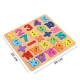 Tabla Montessori, Flippy, din Lemn, Educatie Timpurie Cifre, 25 Piese Lemn, +18 Luni, 20 x 20 cm, Vopsea pe Baza de Apa, Multicolor