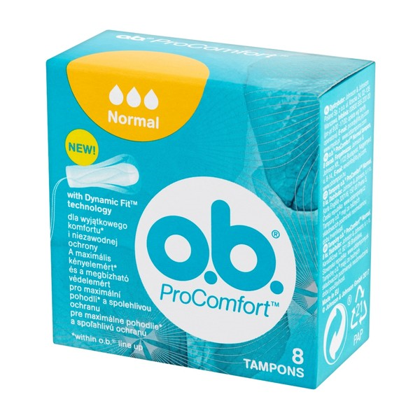 o.b. ProComfort Normal — tampoane, 8 buc., 3 picături (SilkTouch) - vivimall.ro