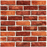 10 x Placi Tapet Autocolant 3D cu Imitatie de Caramida, pentru Perete Bucatarie Sufragerie, Usor de Curatat, Rezistent la Apa, Autoadeziv, 30x30 cm, Rosu - vivimall.ro