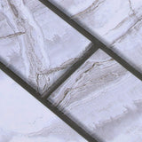 10 x Placi Tapet Autocolant 3D cu Imitatie de Marmura Dreptunghiulara, pentru Perete Bucatarie Sufragerie, Usor de Curatat, Rezistent la Apa, Autoadeziv, 30x30 cm, Gri - vivimall.ro