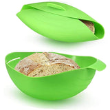 Tava de Copt pentru Cuptor, Vivimall, pentru Paine, Peste, Legume, din Silicon, Pliabila, Multifunctionala, Forma pentru Preparare si Gatiere, 24.5x9 cm, Verde - vivimall.ro