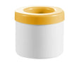 Tava de Gheata din Silicon cu Capac, Vivimall, Forma de Gheata pentru Racirea Bauturilor, in Forma de Pahar, Silicon fara BPA, Cuburi de Gheata, 9x8.5x8 cm, Galben - vivimall.ro