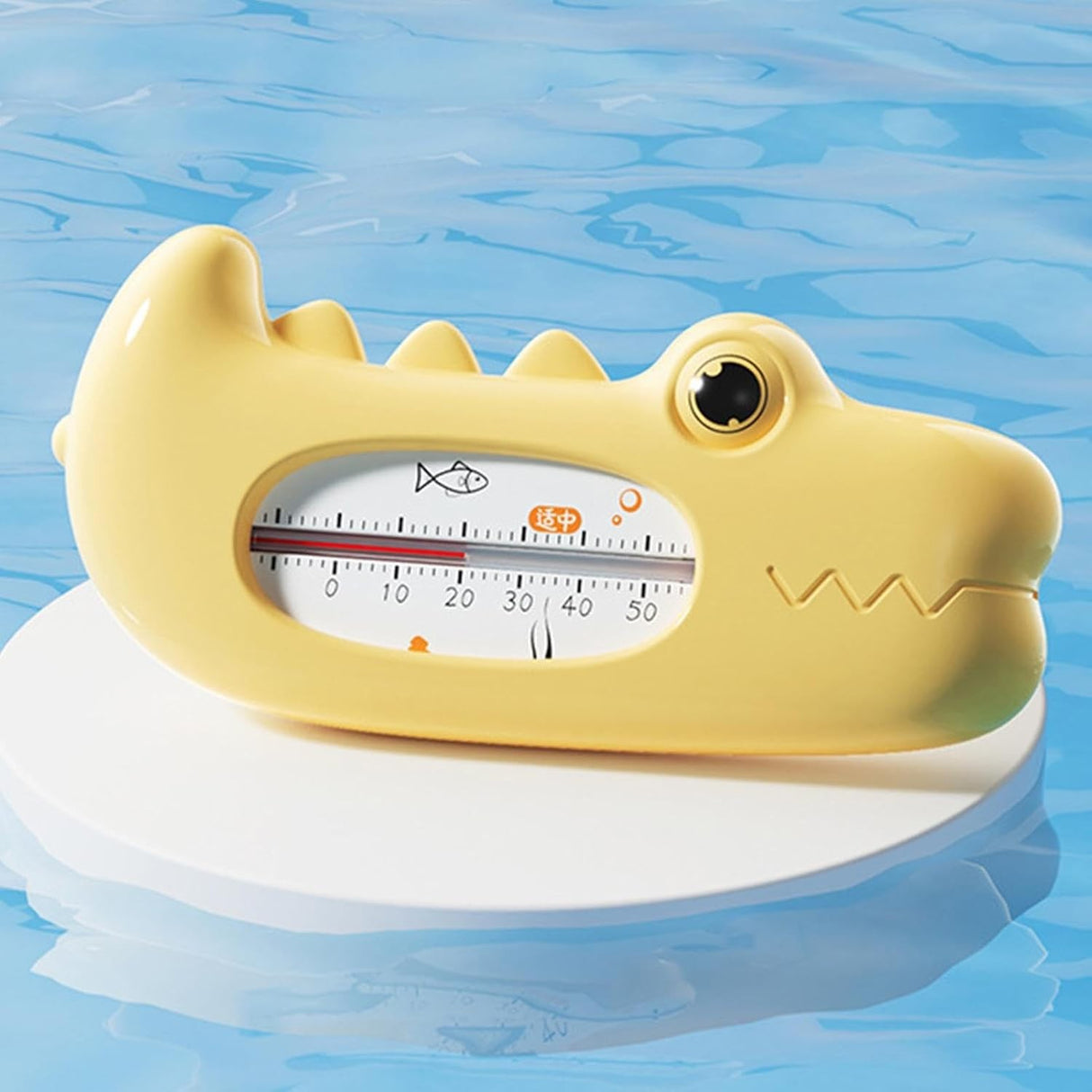 Termometru Pentru Baie, Plutitor, Rezistent La Apa, Multifunctional, Model Crocodil, 2.7X6.5X3.7 Cm - vivimall.ro