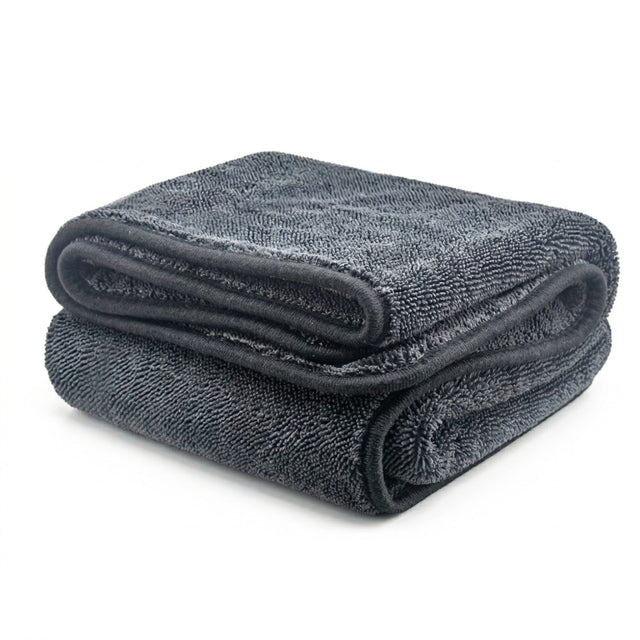Prosop uscare auto Flippy microfibră 800 GSM, 90x70 cm, culoare gri, vedere frontală desfășurat