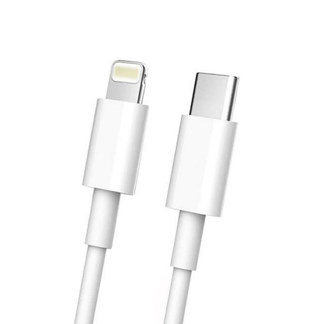 Cablu de date Fast Charge, Flippy, Power Delivery 27W, Compatibil cu iPhone, Port TYPE-C Lightning, Lungime 2 m, Alb - vivimall.ro