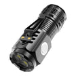 Lanterna cu 3 Nuclee Led, Vivimall, Incarcare USB, Autonomie 4-20h, Raza Maxima 100-200 m, 5W, 4 x 4 x 9 cm, Suport de Agatat, Fund Magnetic, Negru Galvanizat - vivimall.ro
