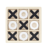 Jucarie Montessori Tic Tac Toe, Educativa, Interactiva, Din Lemn, X Si O, 9 Piese, Alb