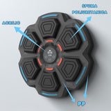 Tinta Lovituri Box Montabil pe Perete, Vivimall, Negru, Difuzor, Bluetooth, Iluminare LED, 41.5 x 6.5 x 42 cm, Manusi Incluse - vivimall.ro