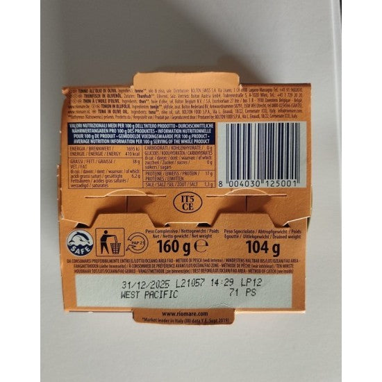 Rio Mare tonhal olívaolajban, 160 g 