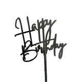 Decoratiune Topper Pentru Tort, Model Happy Birthday, Tematica Aniversare, 10 Cm,