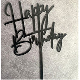 Decoratiune Topper Pentru Tort, Model Happy Birthday, Tematica Aniversare, 10 Cm,