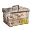 Cutie De Depozitare, Vivimall, Tip Valiza, pentru Alimente, Jucarii, Accesorii, Transparent-Gri, Marime L, 38.5x27.5x22 cm - vivimall.ro
