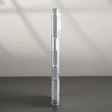 Husă iPhone 17 Pro Vivimall transparentă antisoc, detaliu colțuri cu protecție 360°, material TPU flexibil