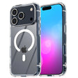 Husă iPhone 17 Pro transparentă din silicon și TPU, compatibilă MagSafe, vedere frontală, model Vivimall