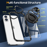 Husă iPhone 16 compatibilă MagSafe, detaliu colțuri ranforsate antisoc, material TPU