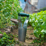 Transplantator Agricol Cilindric, Vivimall, din Otel si Plastic, 6 cm Diametru, cu Maner Flexibil, 23 x 6 x 13 cm, Verde - vivimall.ro