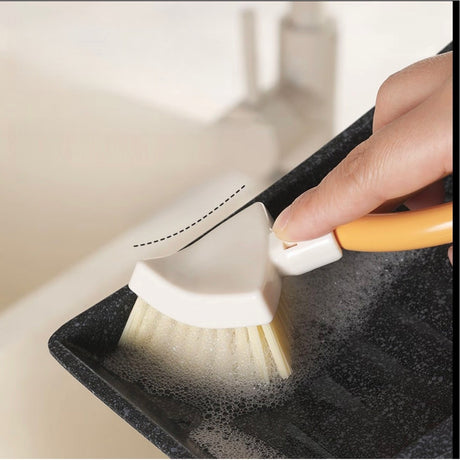 Perie Multifunctionala, Flippy, Pliabila, Triunghiulara, 15 x 3.5 x 5.8 cm, Portocaliu