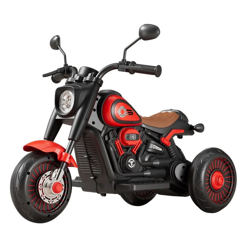 Elektromos tricikli gyerekeknek, kettős meghajtású tricikli 380*2 akkumulátor 6V 4.5, Bluetooth, borulásgátló rendszer, fény- és hangrendszer, 5+ év, piros