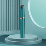 Trimmer Facial, Vivimall, pentru Sprancene, Incarcare USB, 1.5 x 13 cm, din ABS, Verde - vivimall.ro