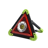 Triunghi Multifunctional de Avertizare, Vivimall, Lanterna LED, Impermeabil IP65, 800 lm, 2 x AA, Functie Incarcare Telefon, USB si Micro USB, COB 33, Verde - vivimall.ro