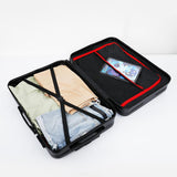 Troler de Calatorie, Vivimall, 56 x 35 x 22 cm, 4 Roti, Maner Reglabil, din ABS, cu Fermoar, Blocare cu Cod, Impermeabil, Model Astronaut, Negru - vivimall.ro