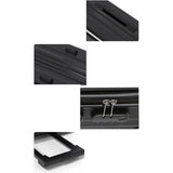 Troler de Calatorie, Vivimall, 56 x 35 x 22 cm, 4 Roti, Maner Reglabil, din ABS, cu Fermoar, Blocare cu Cod, Impermeabil, Model Astronaut, Negru - vivimall.ro