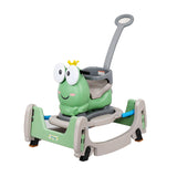 Mașinuță balansor Cal Scooter verde Vivimall pentru copii 1-3 ani, vedere frontală completă