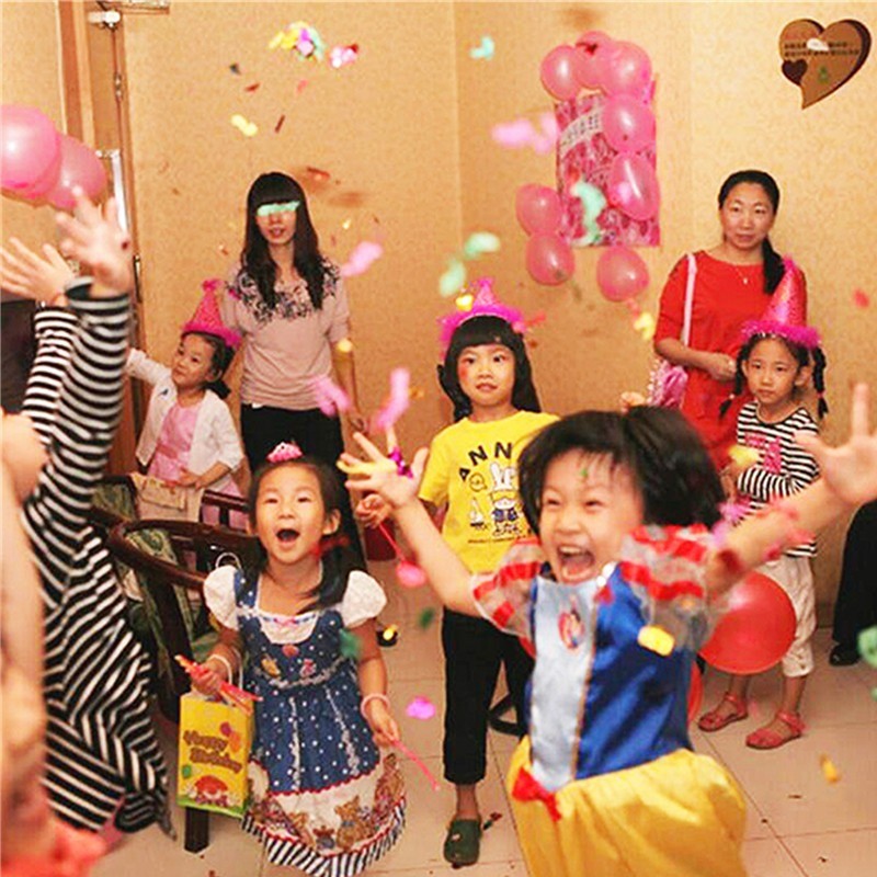 Tub de Confetti, Vivimall, Party Popper, 20x5 cm, Confetii Panglici din Plastic, Multicolor - vivimall.ro