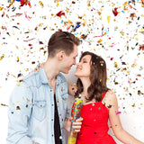 Tub de Confetti, Vivimall, Party Popper, 60x5 cm, Confetii Asortate din Aluminiu, Multicolor - vivimall.ro