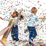Tun de Confetti, Vivimall, Party Popper, 60x5 cm, Model Stelute, Inimioare, Paiete, Lucioase, 3 cm Diametru, Multicolor - vivimall.ro