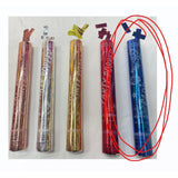 Tub de Confetti, Vivimall, Party Popper, 30x5 cm, Confetii Lucioase Rezistente la Foc, Eliberare prin Rasucire, Albastru - vivimall.ro