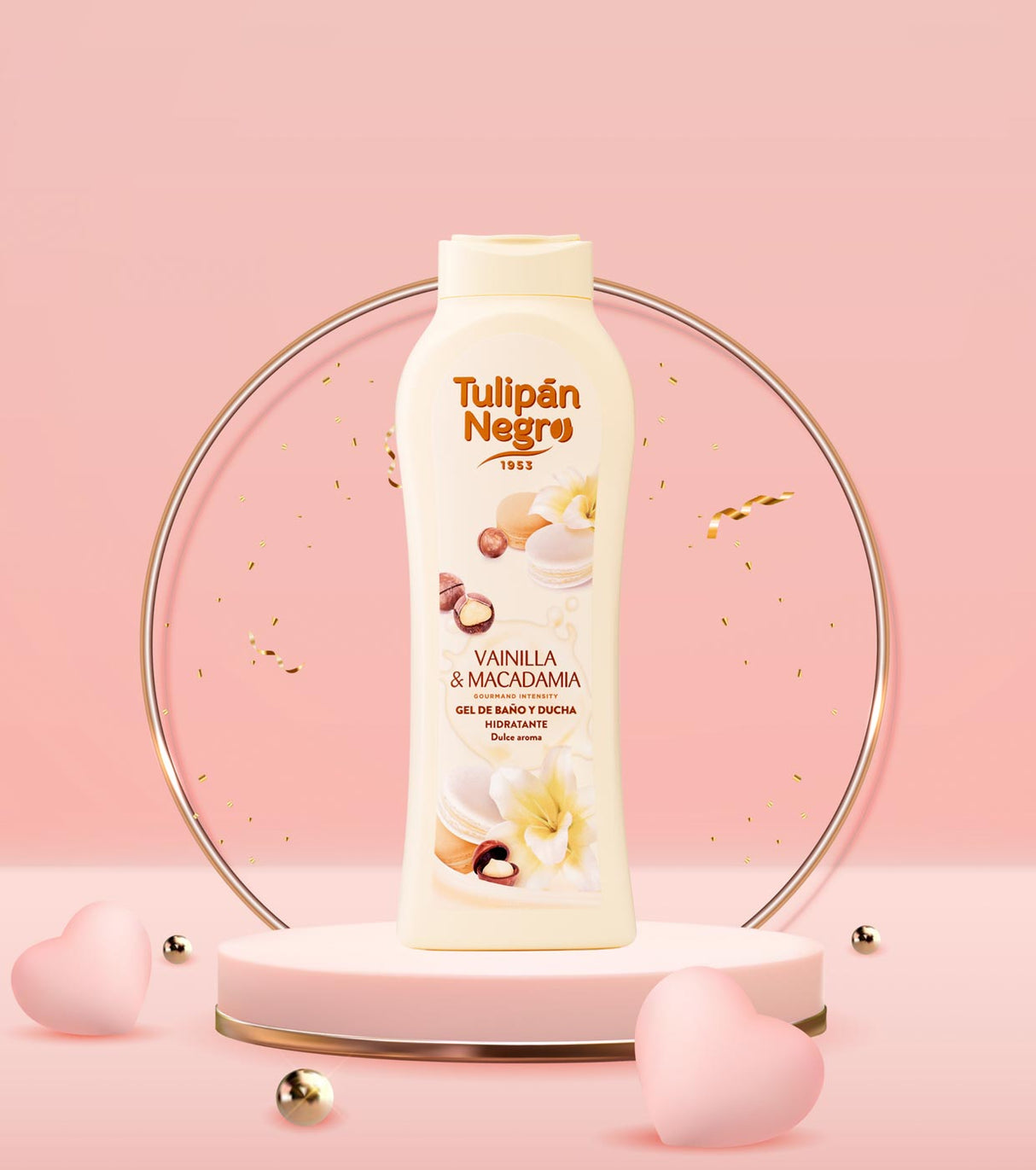 Gel de Baie Tulipán Negro - Gourmand Intensity - 650ml - Vanilie & Macadamia