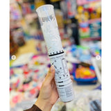 Tun de Confetti, Vivimall, 30 cm, Model Fulgi de Zapada din Hartie, Ambalaj din PET, Alb - vivimall.ro