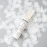 Tun de Confetti, Vivimall, 30 cm, Model Fulgi de Zapada din Hartie, Ambalaj din PET, Alb - vivimall.ro