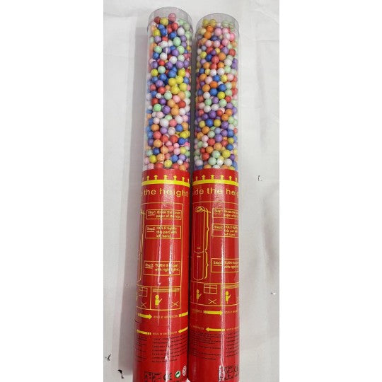 Tun de Confetti, 30 cm. Vivimall, Model Bilute, Confetti din Polistiren, Ambalaj de Plastic, Multicolor - vivimall.ro