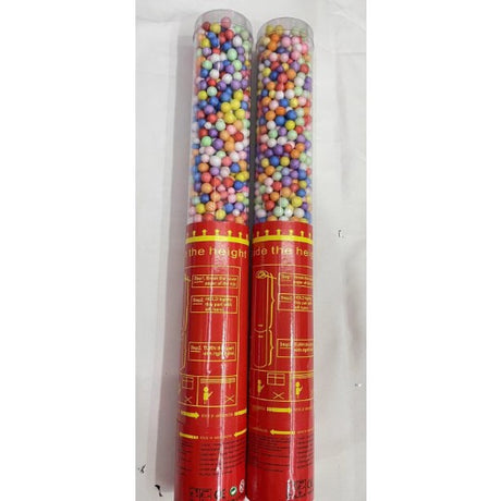 Tun de Confetti, 30 cm. Vivimall, Model Bilute, Confetti din Polistiren, Ambalaj de Plastic, Multicolor - vivimall.ro