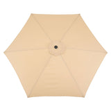 Umbrela Rotunda De Soare Pentru Terasa, Diametru 2.70 M, Inclinare, Manivela, Crem - vivimall.ro