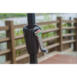 Umbrela rotunda de soare Vivimall pentru terasa, diametru 2.70 m, manivela, rosu - vivimall.ro