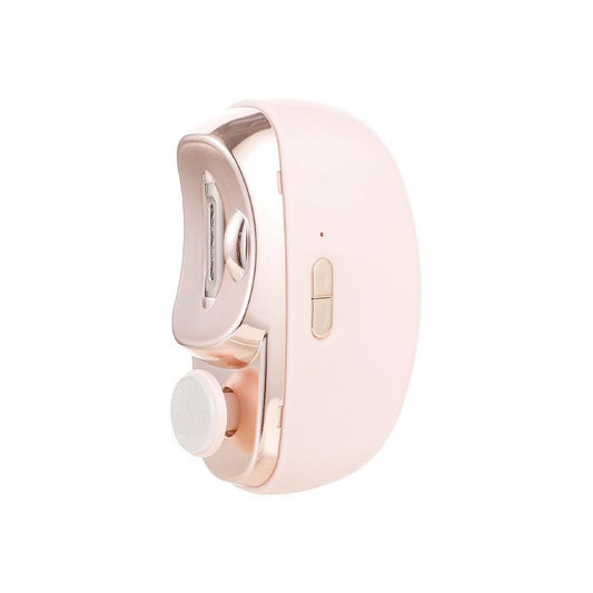 Unghiera Electrica 2 in 1, Flippy, Taiat si Slefuit, 2 Viteze, Lumina LED, Design Ergonomic, Compartiment Resturi, Portabila, Silentioasa 65 db, USB-C, Manichiura, Ideal Pentru Copii si Adulti, 8.5 x 6.8 x 3.3 cm, Roz - vivimall.ro