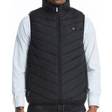 Vesta Inteligenta Incalzita, Vivimall, Unisex, 2 Zone de Incalzire, Umplutura Bumbac, 3 Trepte de Temperatura, Incarcare USB, Negru, sub 45 kg, Marime S - vivimall.ro