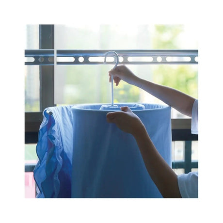 Uscator de Rufe Spiralat, Vivimall, din Otel Inoxidabil de 10 mm, Detasabil, 40 x 43 x 18 cm, Alb - vivimall.ro