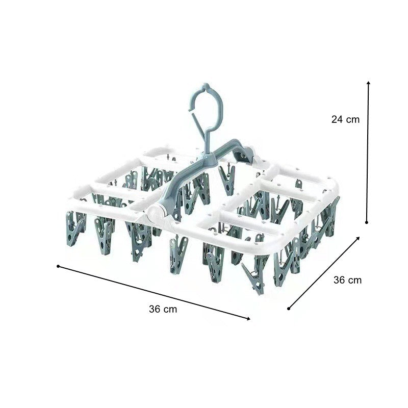 Uscator De Rufe Suspendat Cu 40 Carlige, Rotire 360 Grade, Protectie Vant, Pliabil, Patrat, Mateiral Plastic, Usor De Depozitat, Multifunctional, 36 X 24 Cm, Alb/Albastru - vivimall.ro