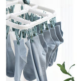 Uscator de Rufe Suspendat Vivimall, cu 40 Carlige, Rotire 360 Grade, Protectie Vant, Pliabil, Patrat, Mateiral Plastic, Usor de Depozitat, Multifunctional, 36 x 24 cm, Alb/Albastru - vivimall.ro